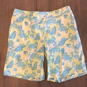 Vintage Lilly Pulitzer Green and Blue Crab Shorts